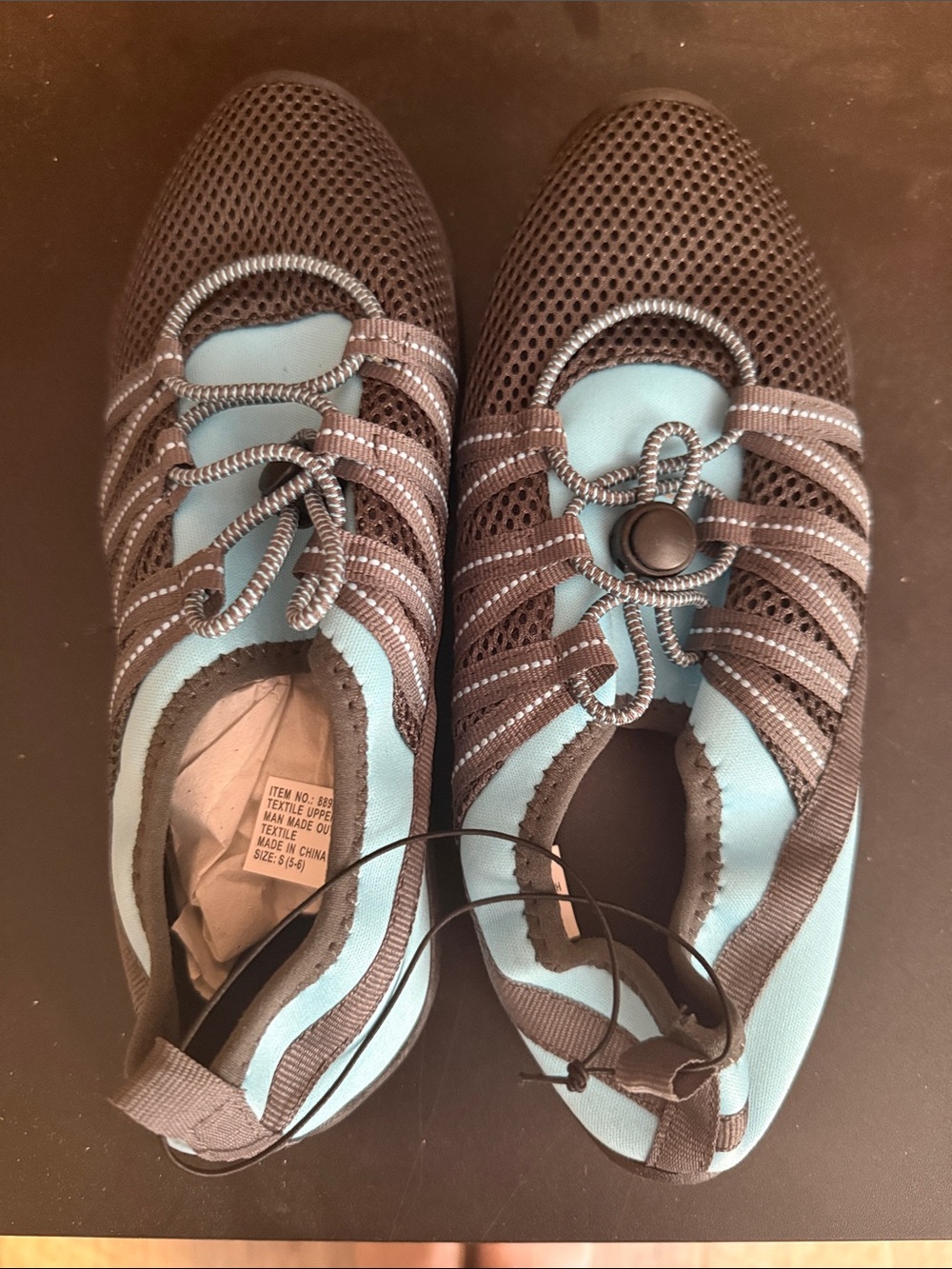 Women's Brown and Light Blue Active Water Shoes size 5/6